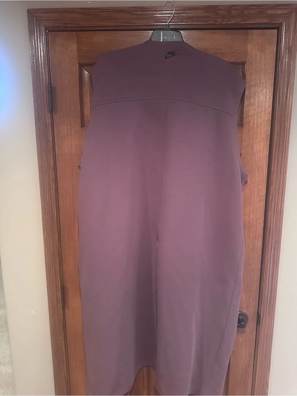 Nike Long Sleeveless Duster Vest in Mauve